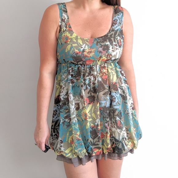 FINAL SALE 🌿FLORAL RUFFLE DRESS🌿 - Picture 2 of 7